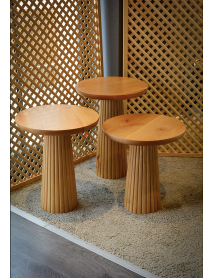 Fitilli Mantar Sehpa 3’lü Set