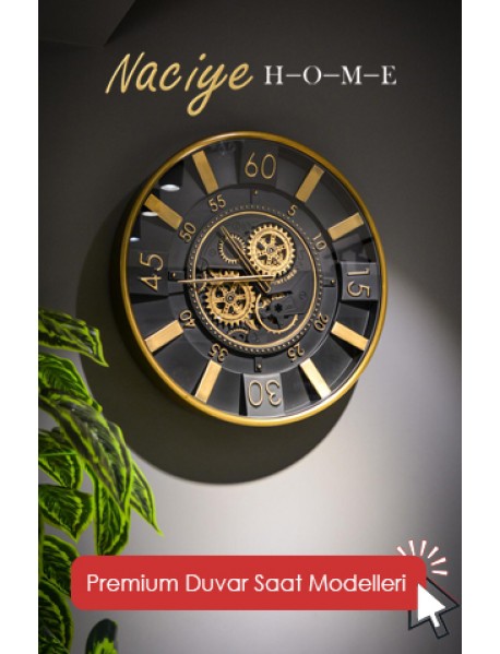 Siyah Dekoratif Duvar Saati